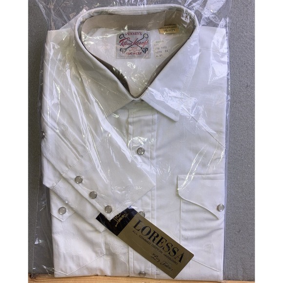 NEW Penney's Ranchcraft Western Pearl Snap Button Up Shirt Size 16 - M Floral - Picture 2 of 7